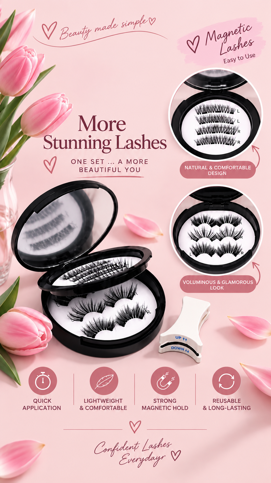 Magnetic eye laches